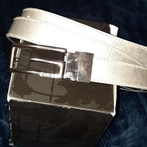 Genuine GUESS Silver Gray Belt Used